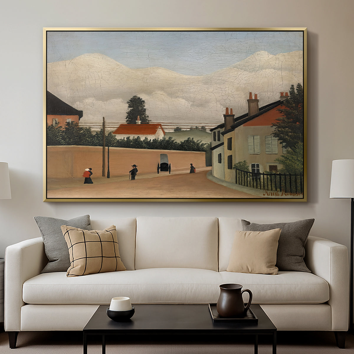 Outskirts of Paris, c. 1906-1910 - Floater Framed Canvas Print