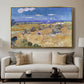 Wheat Field with Reaper, Auvers, 1888 - Floater Framed Canvas Print