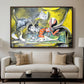 Still Life with Cat and Lobster, 1962 - Floater Framed Canvas Print