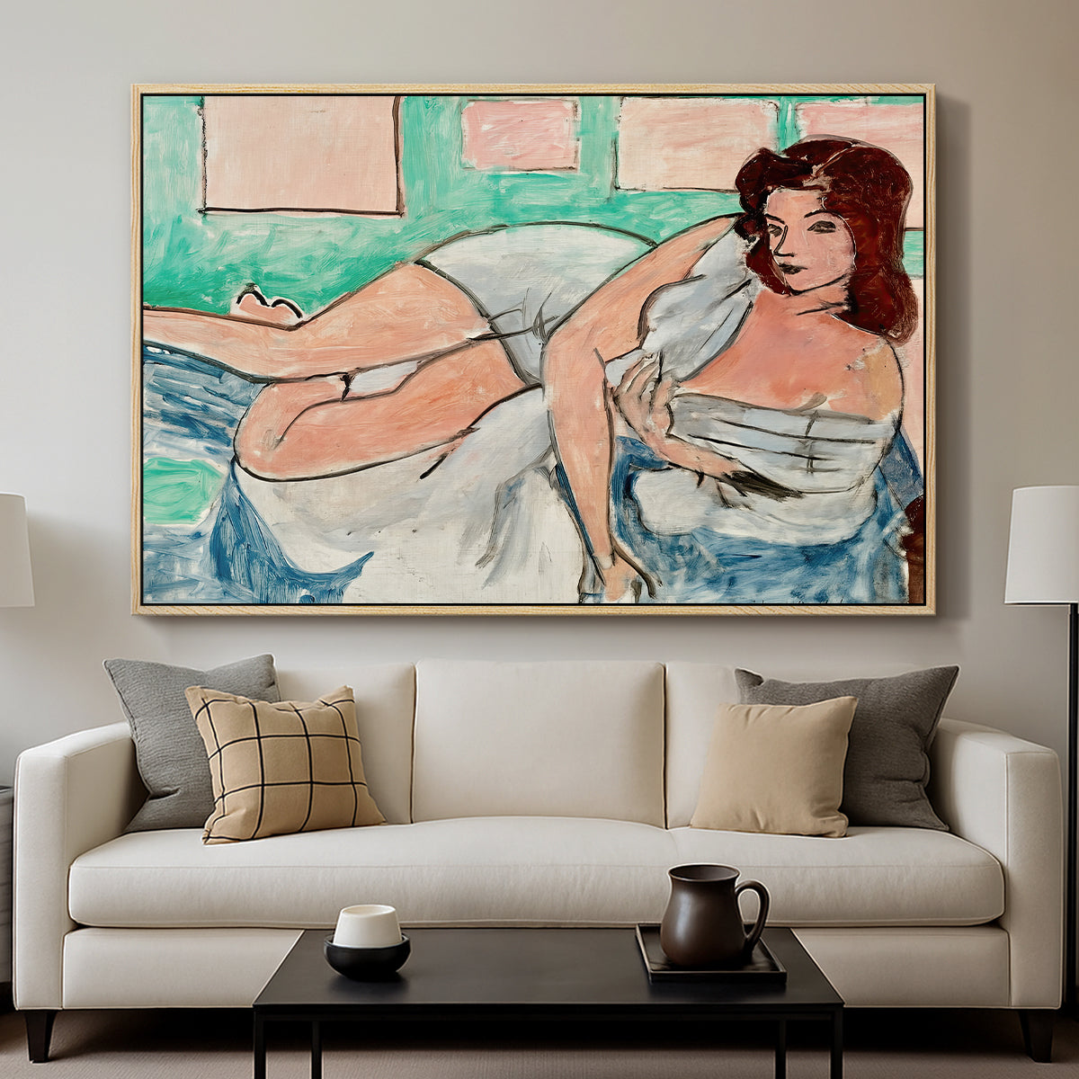 Nude in a Bathrobe (Nu au peignoir), 1941 - Floater Framed Canvas Print
