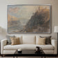 Rheinfels Looking to Katz and Gourhausen, 1817 - Floater Framed Canvas Print
