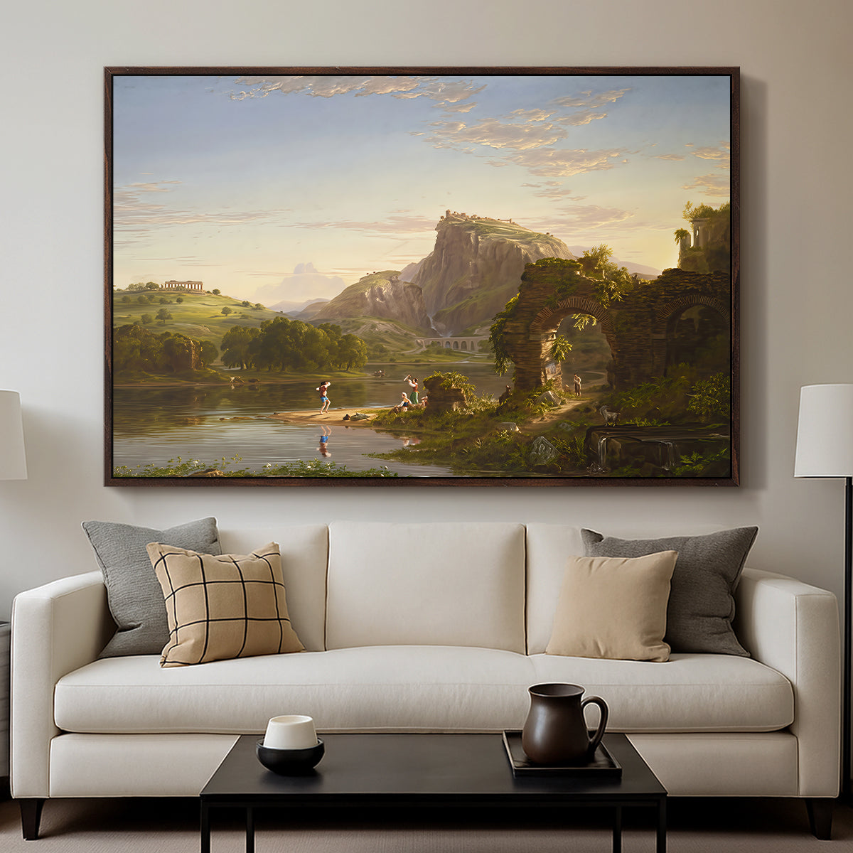 L'Allegro, 1845 - Floater Framed Canvas Print