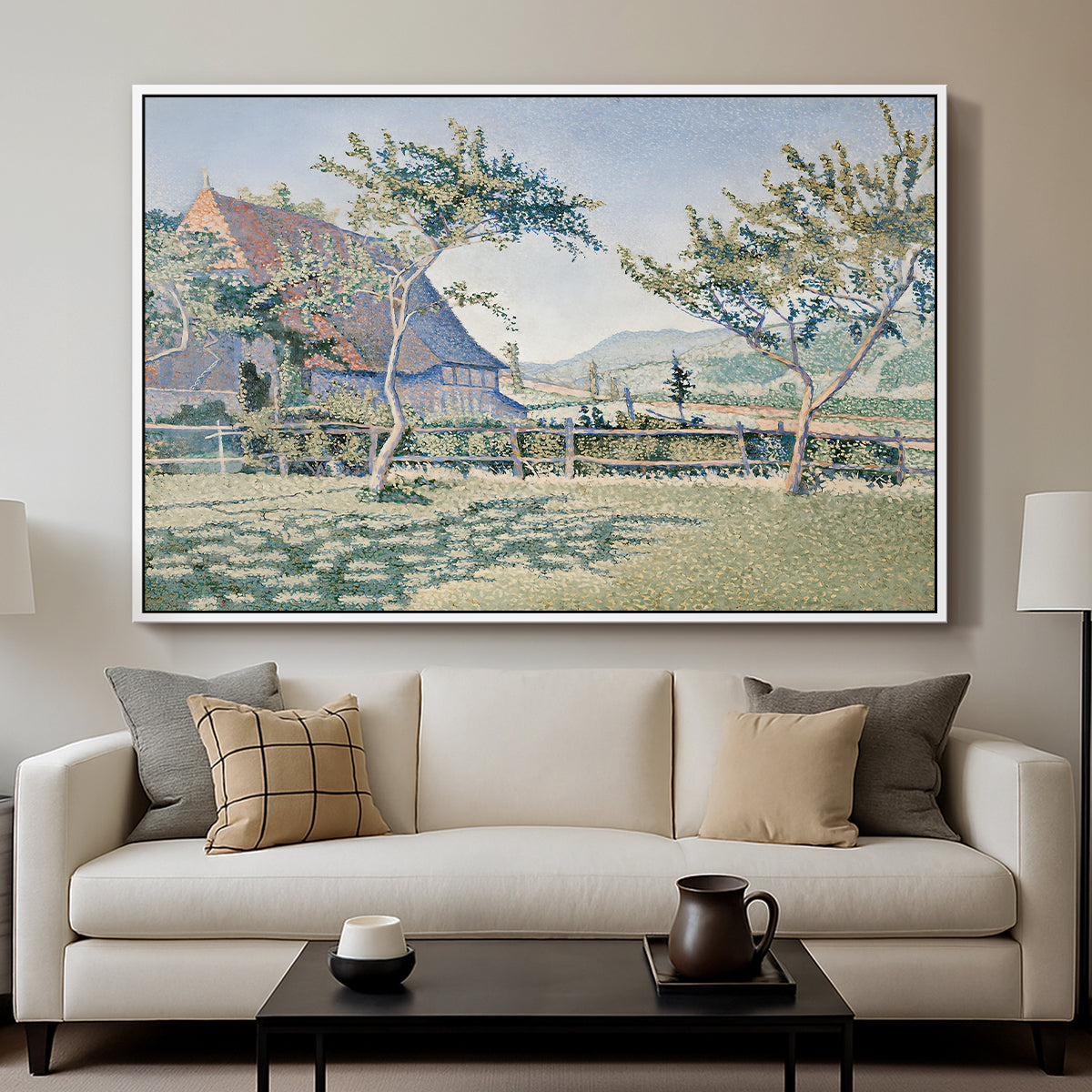 Comblat-le-Château, the Meadow, Opus 161, 1887 - Floater Framed Canvas Print