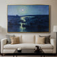 Camaret, Moonlight and Fishing Boats, 1894 - Floater Framed Canvas Print