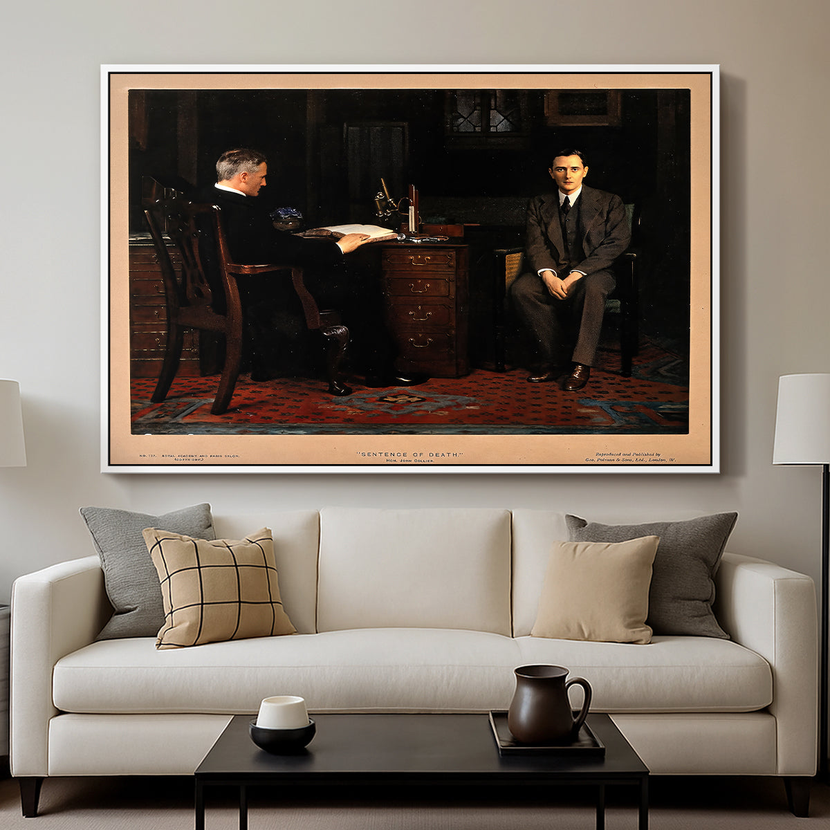 The Sentence of Death, 1908 - Floater Framed Canvas Print