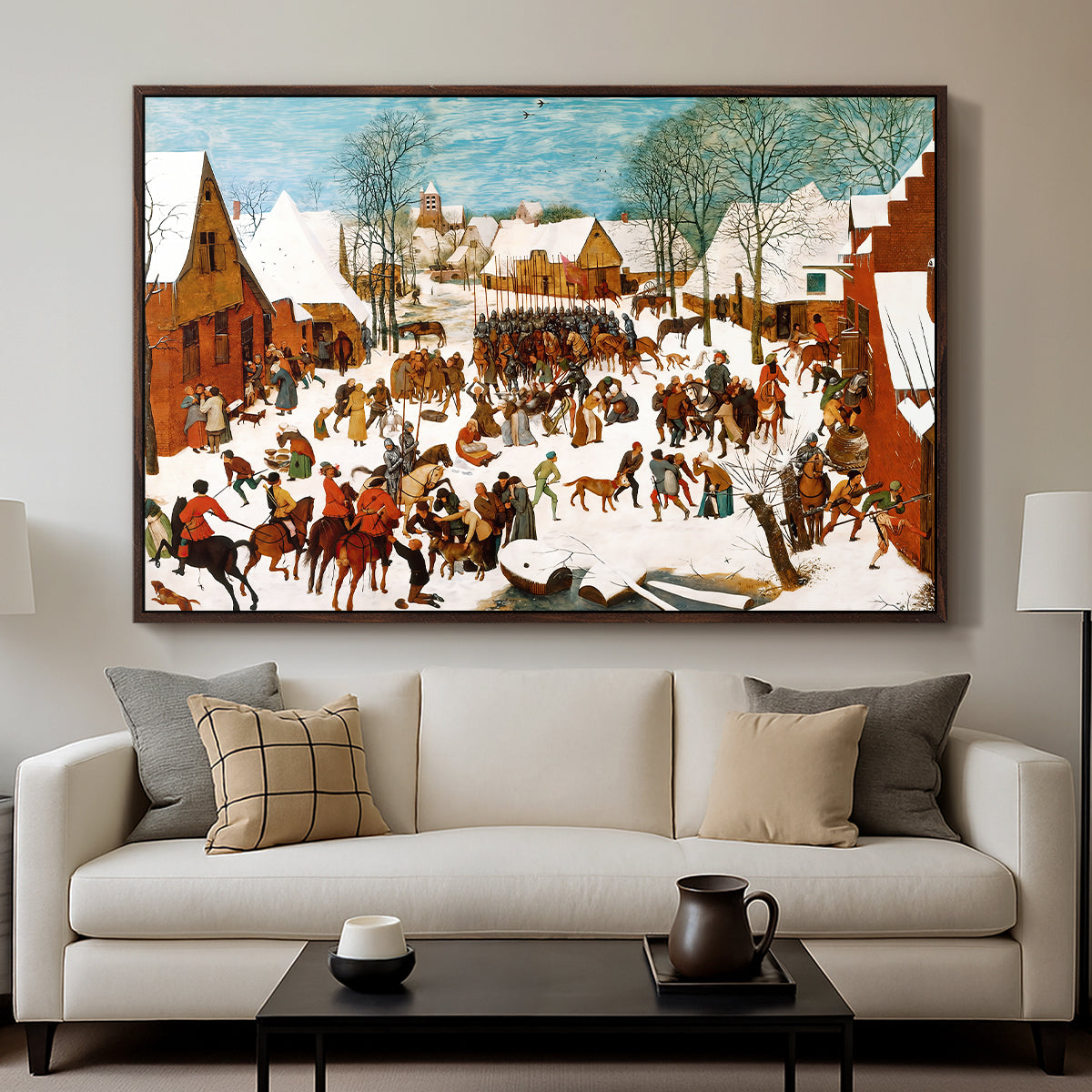 Massacre of the Innocents, c. 1565-1567 - Floater Framed Canvas Print