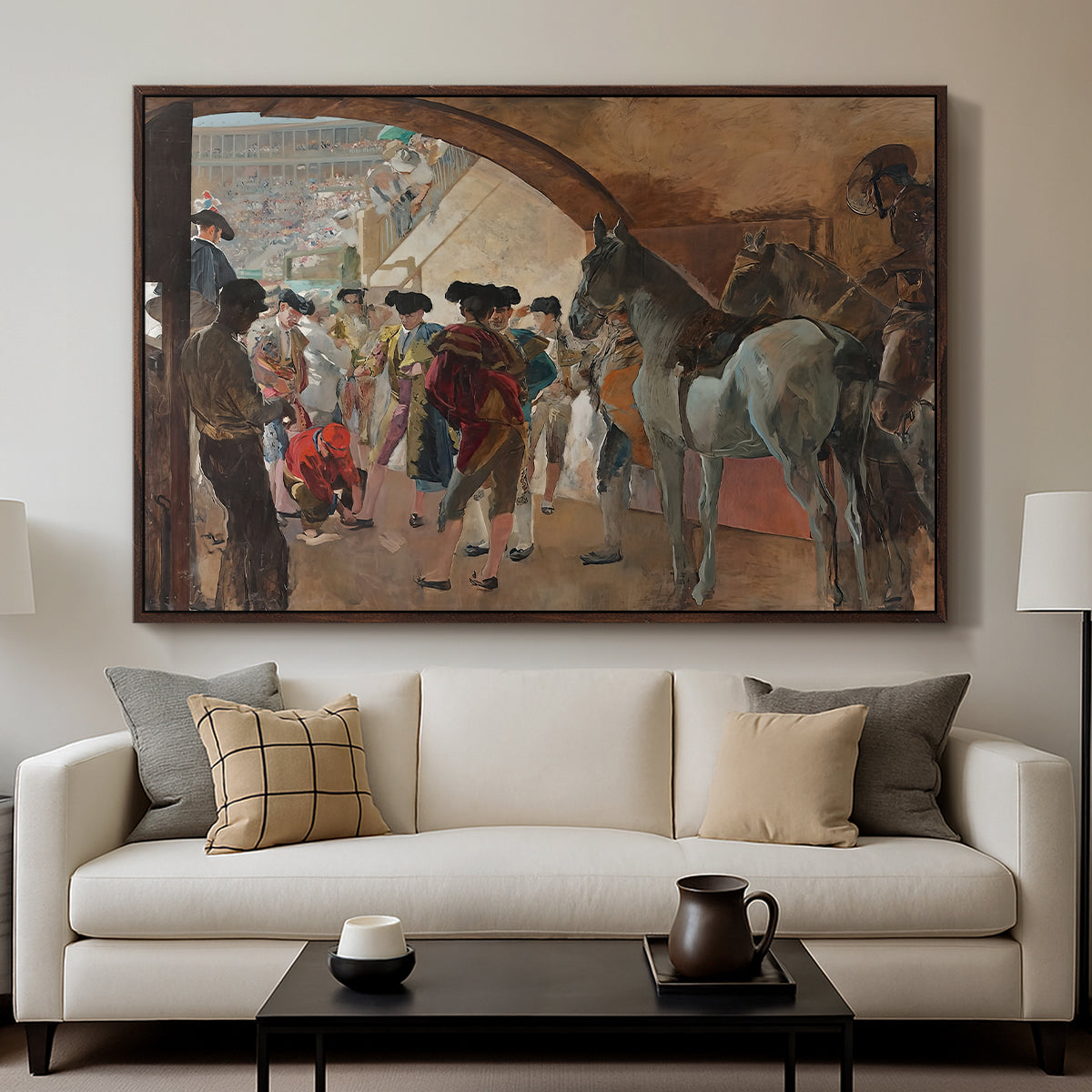 Before the Bullfight (Antes de la corrida), c. 1900 - Floater Framed Canvas Print