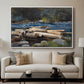 Hudson River, 1892 - Floater Framed Canvas Print