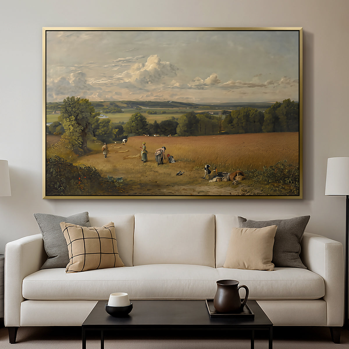 The Wheat Field, 1816 - Floater Framed Canvas Print