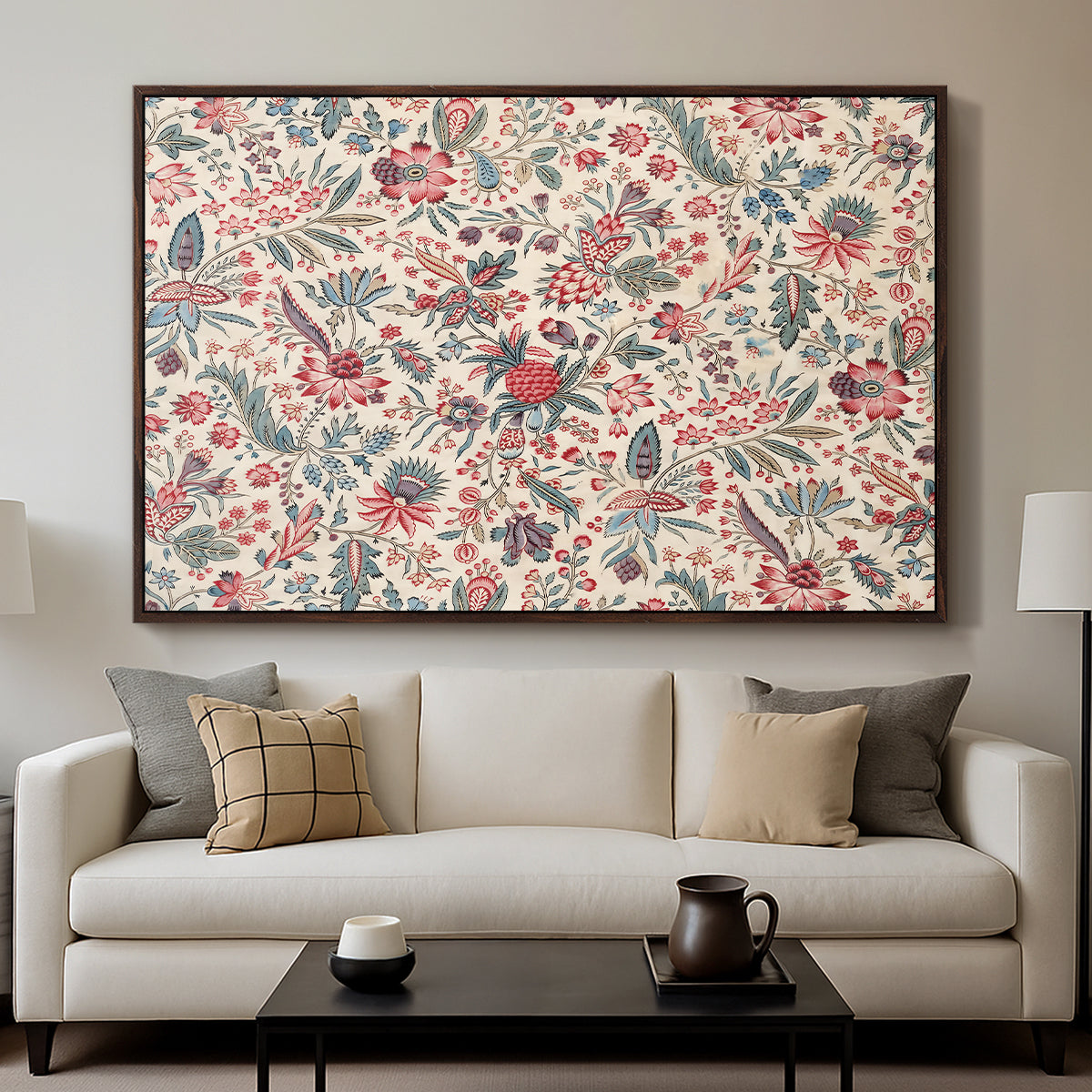 Anaras - Cream, c. 1775-1800 - Floater Framed Canvas Print