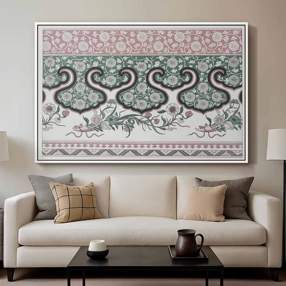 Examples of Chinese Ornament, Pl. LXXVI, 1867 - Floater Framed Canvas Print