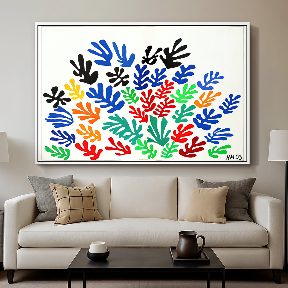 The Sheaf (La gerbe), 1953 - Floater Framed Canvas Print