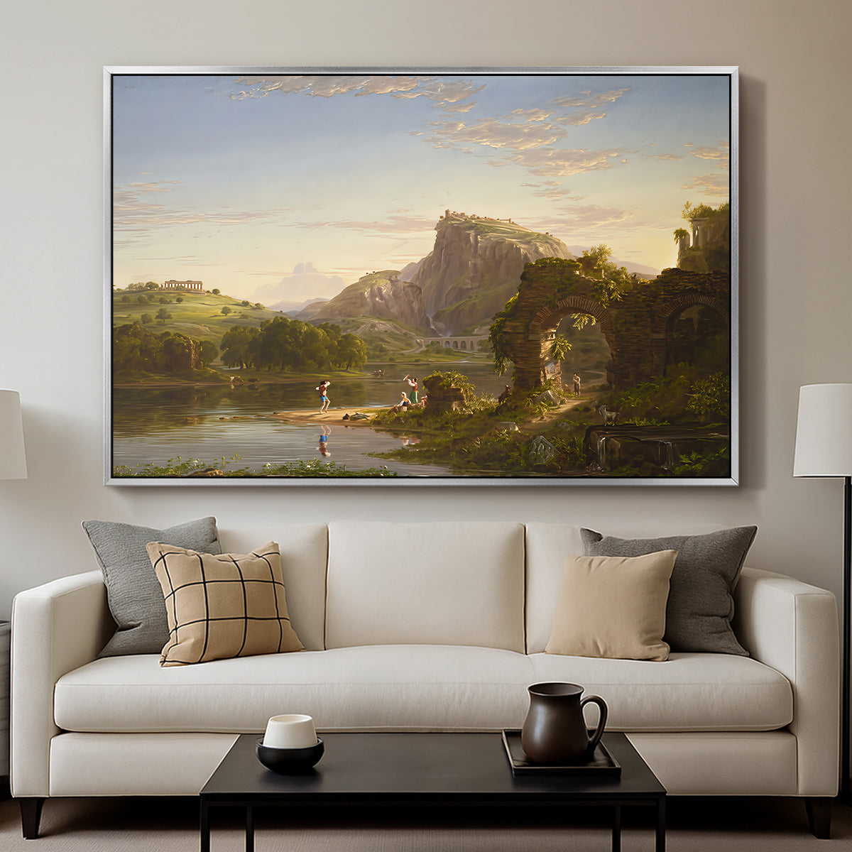 L'Allegro, 1845 - Floater Framed Canvas Print