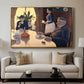 The Dining Room (Breakfast), 1886-1887 - Floater Framed Canvas Print