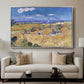Wheat Field with Reaper, Auvers, 1888 - Floater Framed Canvas Print