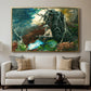 Campfire, Adirondacks, 1892 - Floater Framed Canvas Print