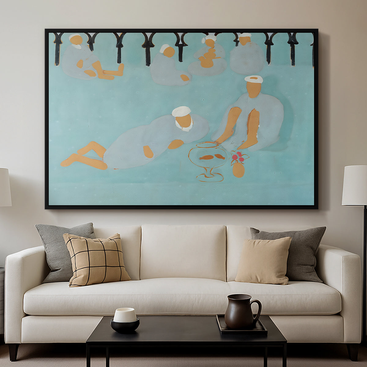 Arab Coffeehouse (Le café Maure), 1913 - Floater Framed Canvas Print