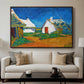 Three White Cottages at Saintes-Maries, 1888 - Floater Framed Canvas Print