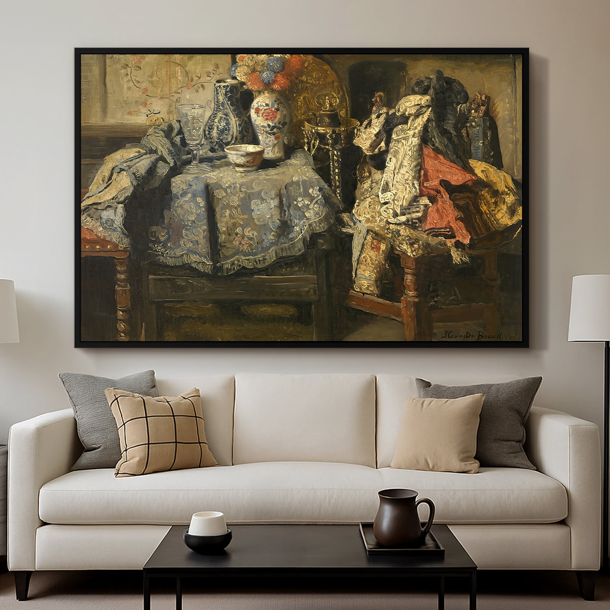 Still Life Requisites, 1885 - Floater Framed Canvas Print