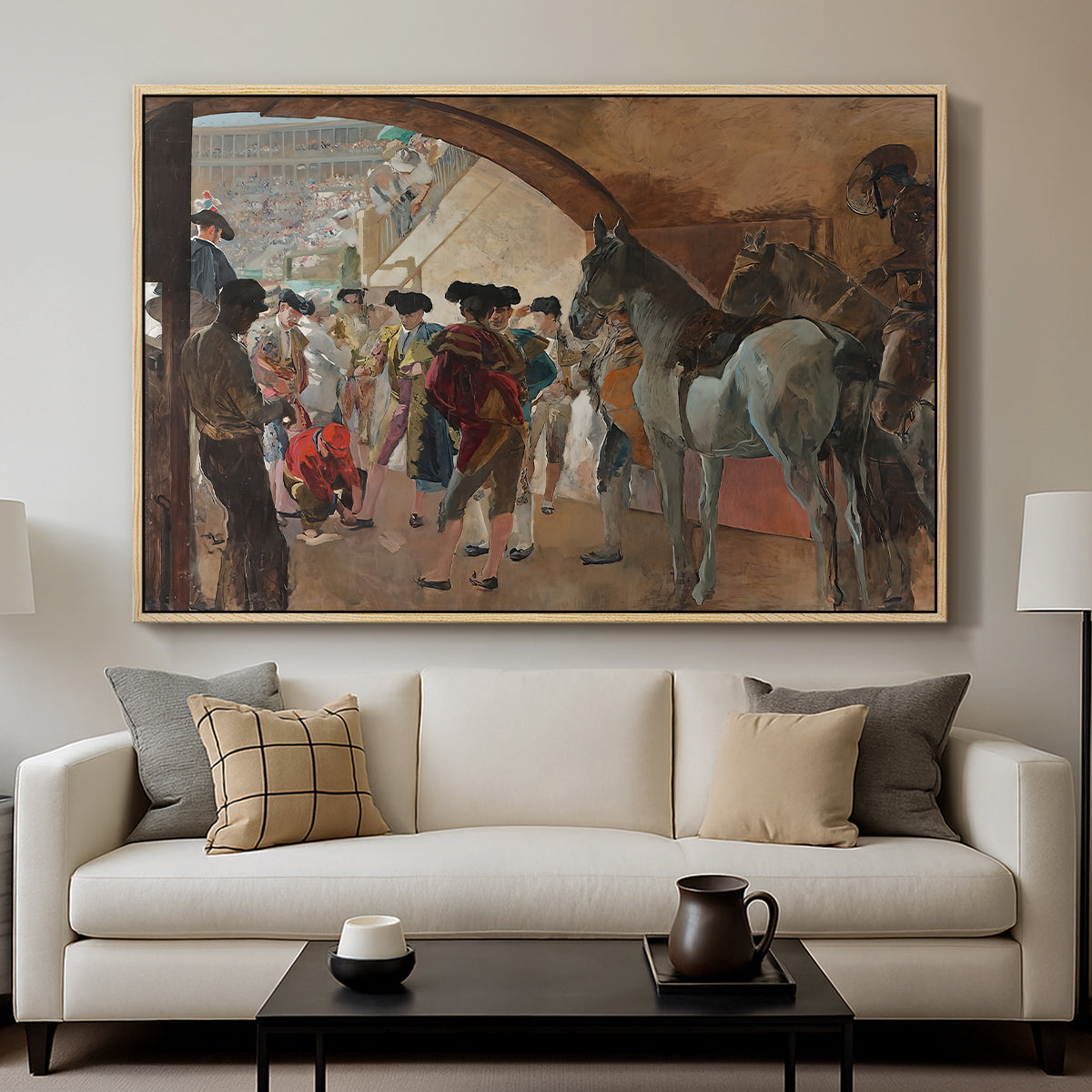 Before the Bullfight (Antes de la corrida), c. 1900 - Floater Framed Canvas Print