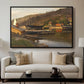 Landingsbrygge Husvik, Drøbak, 1875 - Floater Framed Canvas Print