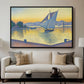 The Port at Sunset, Opus 236, Saint Tropez, 1892 - Floater Framed Canvas Print