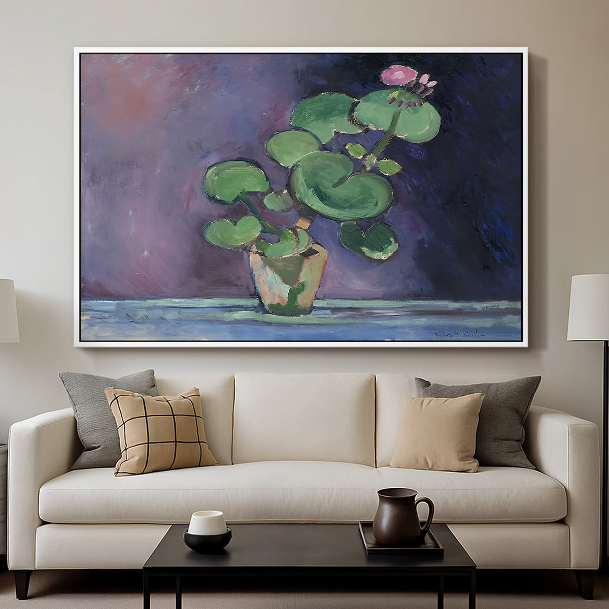 Geranium, 1909 - Floater Framed Canvas Print