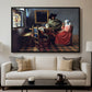 The Glass of Wine, c. 1660 - Floater Framed Canvas Print