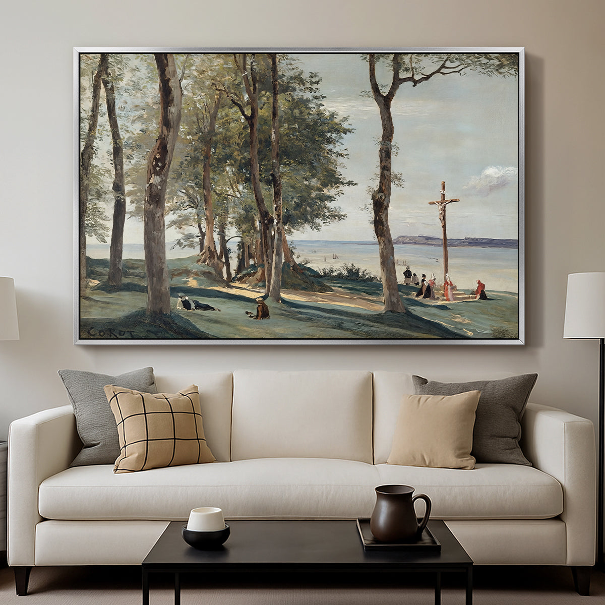 A Calvary on the Cote de Grace, c. 1829 - Floater Framed Canvas Print
