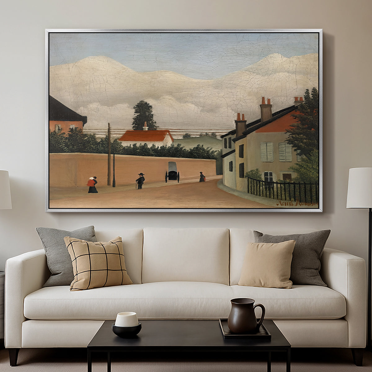 Outskirts of Paris, c. 1906-1910 - Floater Framed Canvas Print