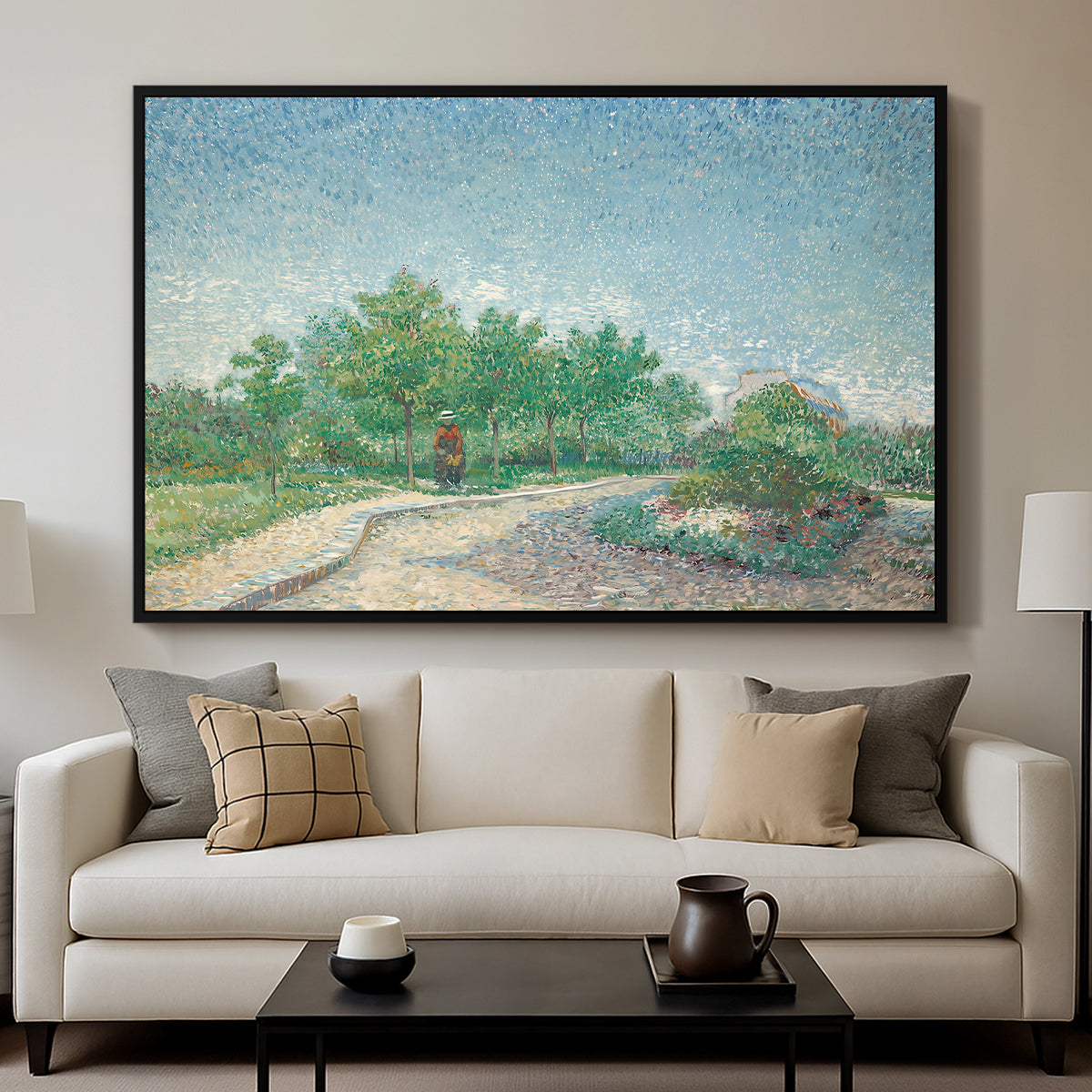 Square Saint-Pierre, Paris, 1887 - Floater Framed Canvas Print
