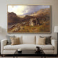 Lledr Valley in Wales, 1864 - Floater Framed Canvas Print