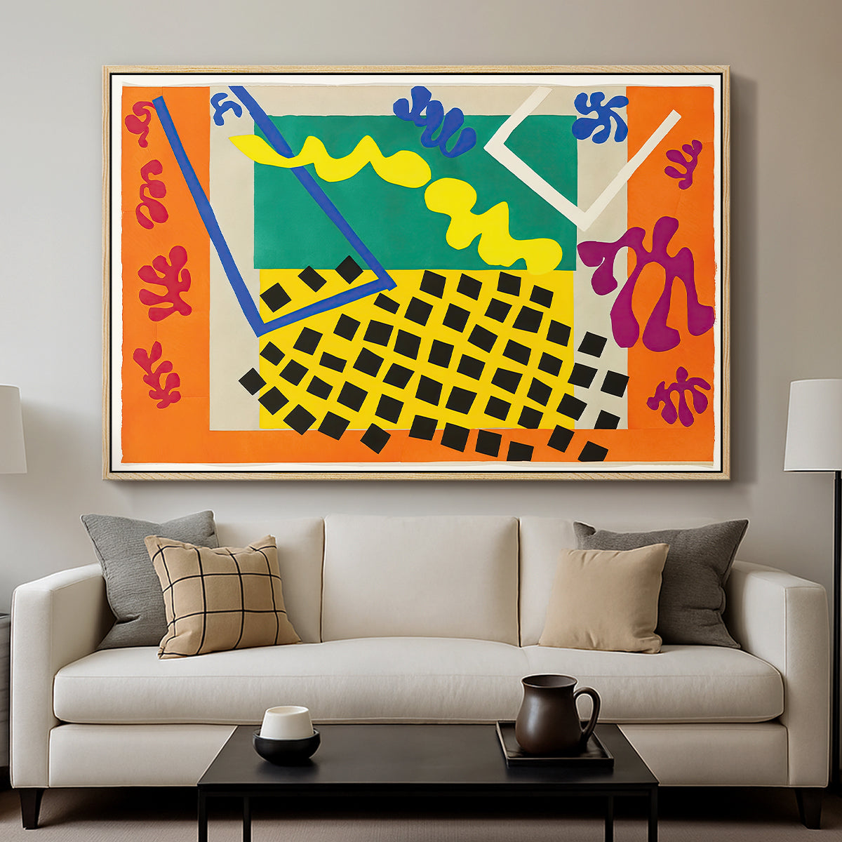 The Codomas (Les codomas), from Jazz, 1947 - Floater Framed Canvas Print