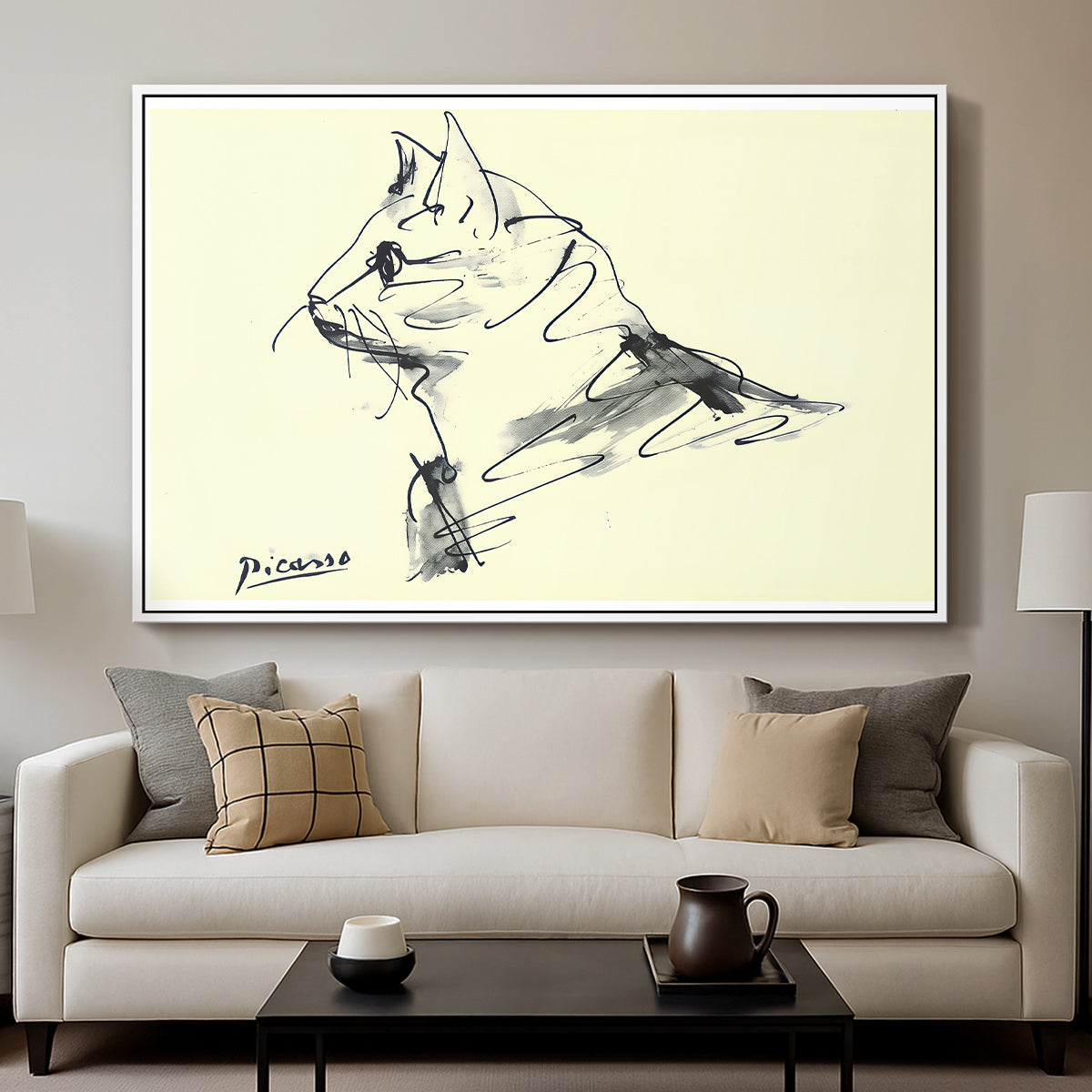 Cat (Le chat), c. 1961 - Floater Framed Canvas Print