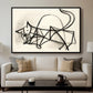 Study of a Cat (Étude de chat), 1946 - Floater Framed Canvas Print