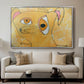 Cubist Dog with Stars (Student Art) - Floater Framed Canvas Print