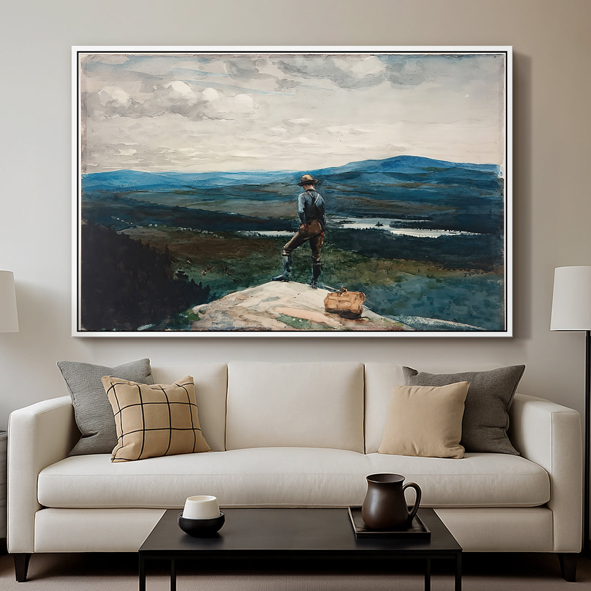 The Ranger, Adirondacks, 1882 - Floater Framed Canvas Print