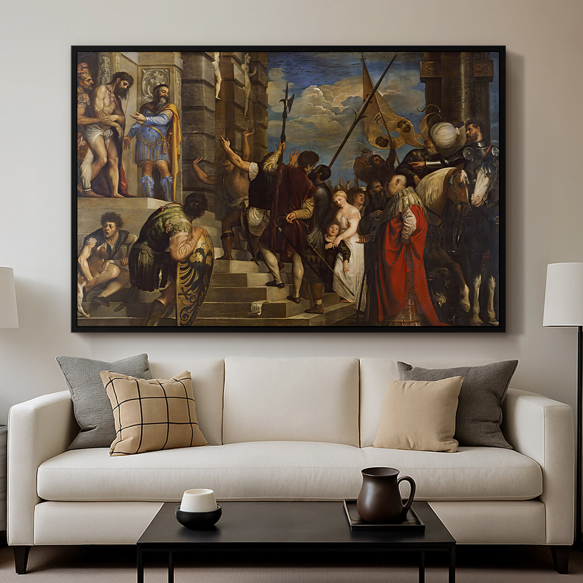 Ecce Homo, c. 1543 - Floater Framed Canvas Print