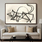 Study of a Cat (Étude de chat), 1946 - Floater Framed Canvas Print
