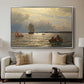 From the Inlet of Oslo, 1874 - Floater Framed Canvas Print
