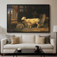 Sheep in a Stable, 1810 - Floater Framed Canvas Print