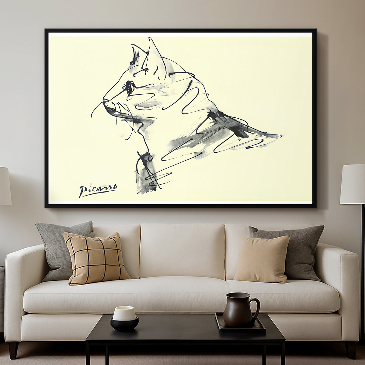 Cat (Le chat), c. 1961 - Floater Framed Canvas Print