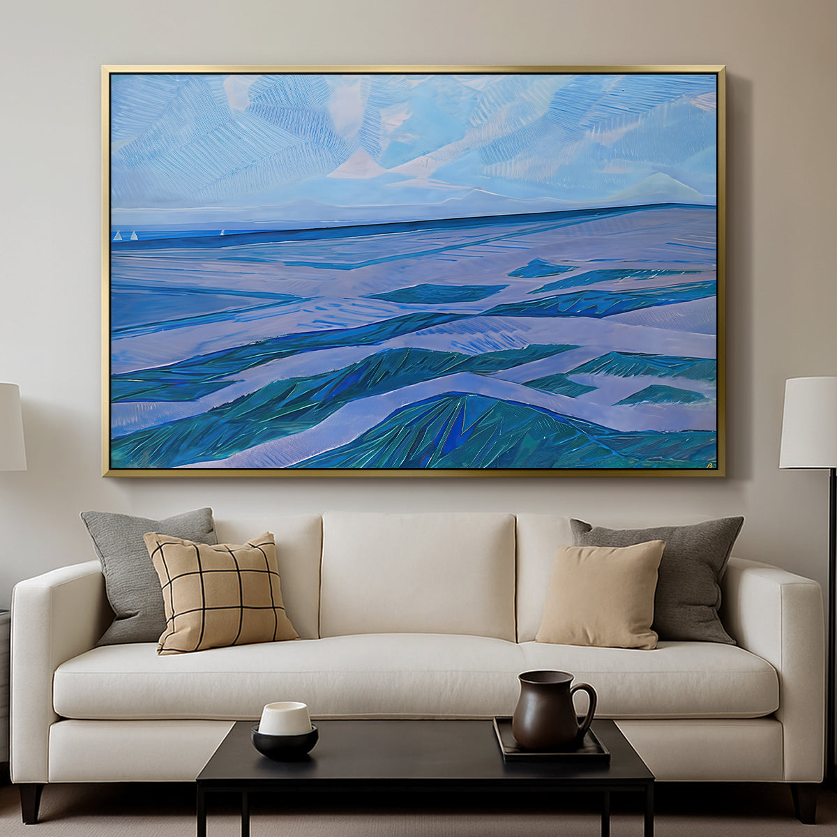 Dune Landscape, 1911 - Floater Framed Canvas Print