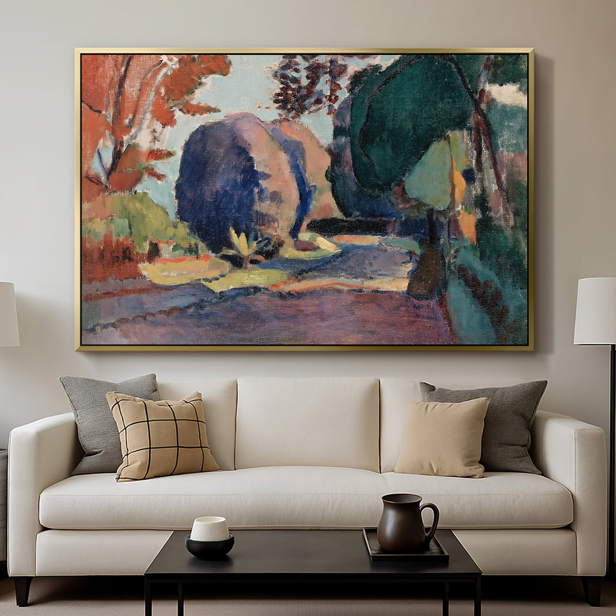 The Luxembourg Gardens, 1901 - Floater Framed Canvas Print