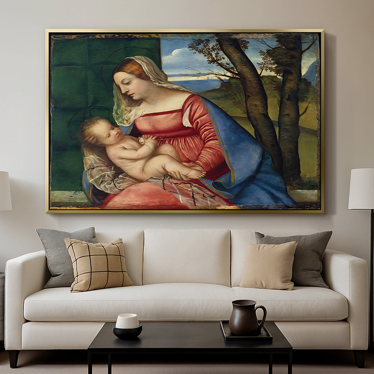 Madonna and Child, c. 1508 - Floater Framed Canvas Print