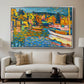 Study for Autumn Landscape with Boats, 1908 - Floater Framed Canvas Print