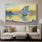 The Port at Sunset, Opus 236, Saint Tropez, 1892 - Floater Framed Canvas Print