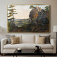 Landscape with the Balbersteine near Miesenbach, 1839 - Floater Framed Canvas Print