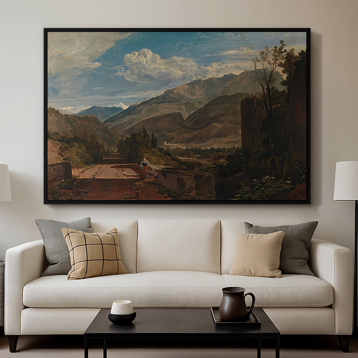 Bonneville, Savoy, 1803 - Floater Framed Canvas Print