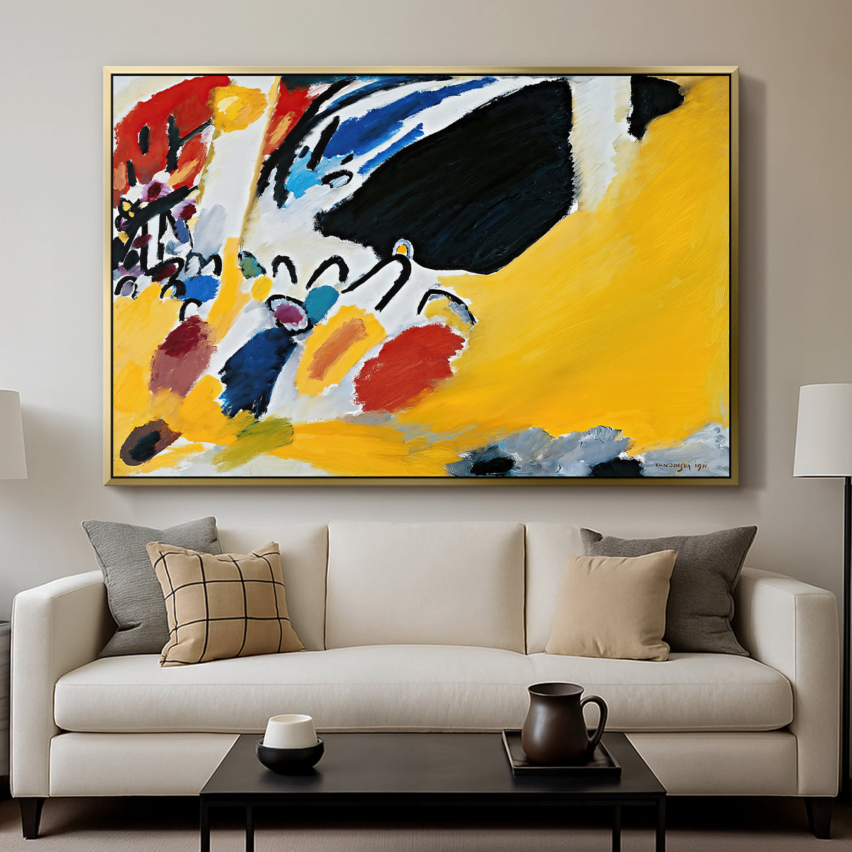 Impression III (Concert), 1911 - Floater Framed Canvas Print